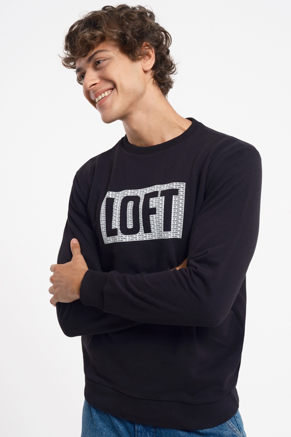 Loft Erkek Sweatshirt LF2031655 Siyah