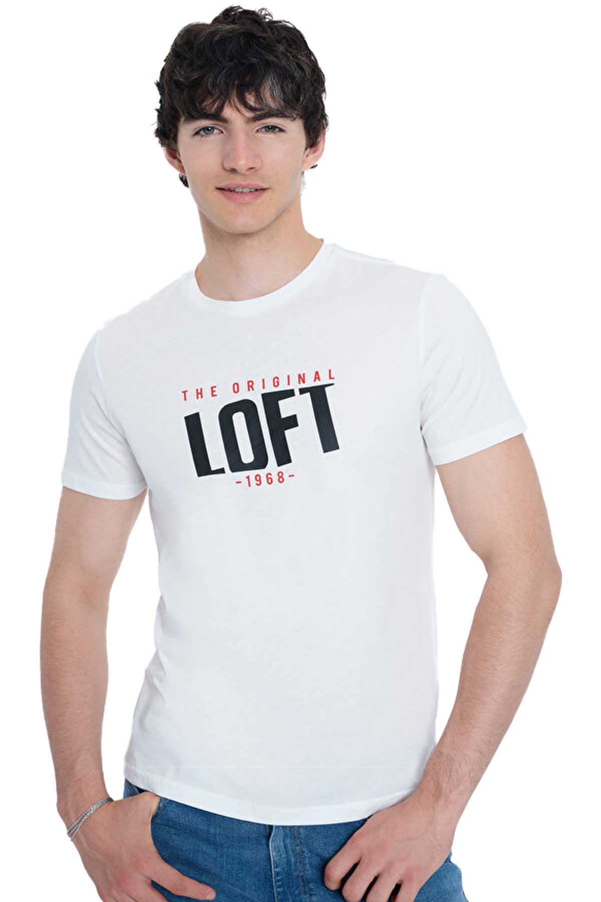 Loft Erkek Tişört LF2031659 Beyaz
