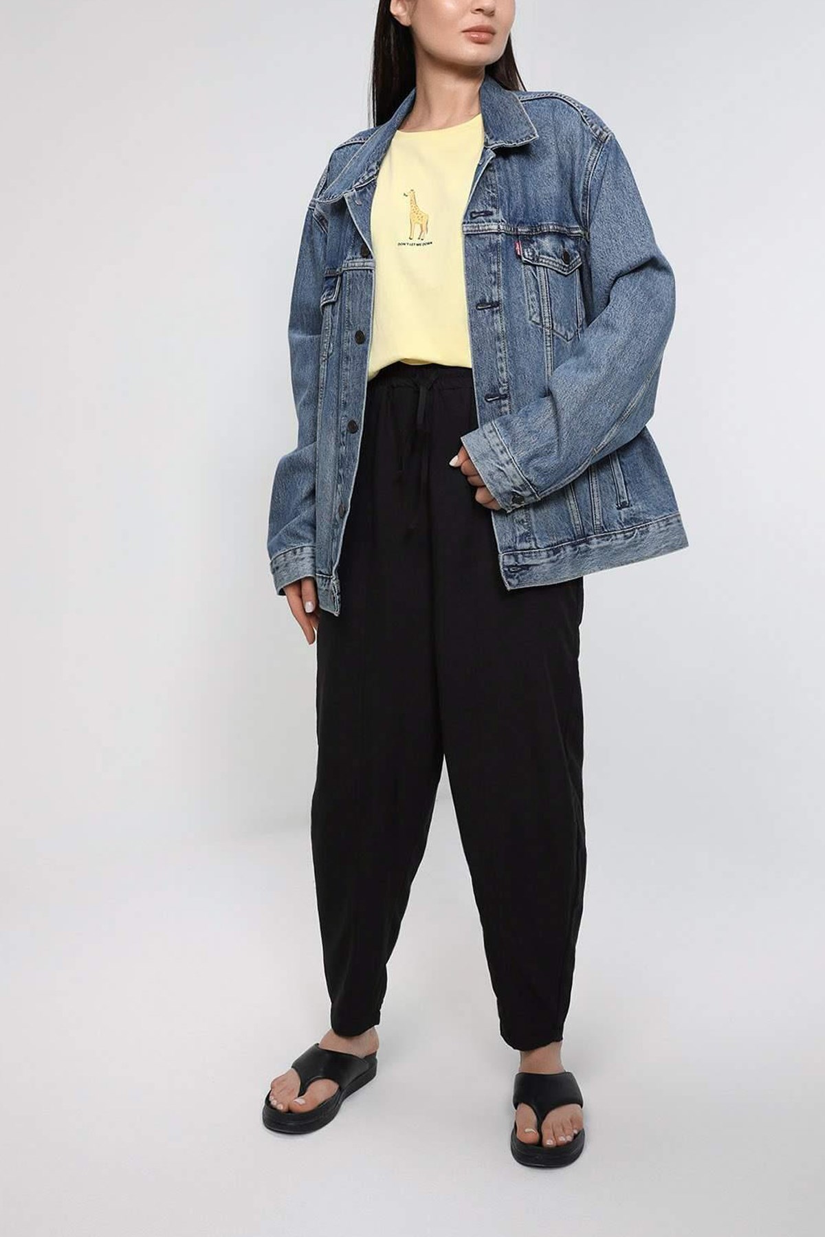 Loft Baggy Fit Kadın Pantolon LF2031734 Siyah