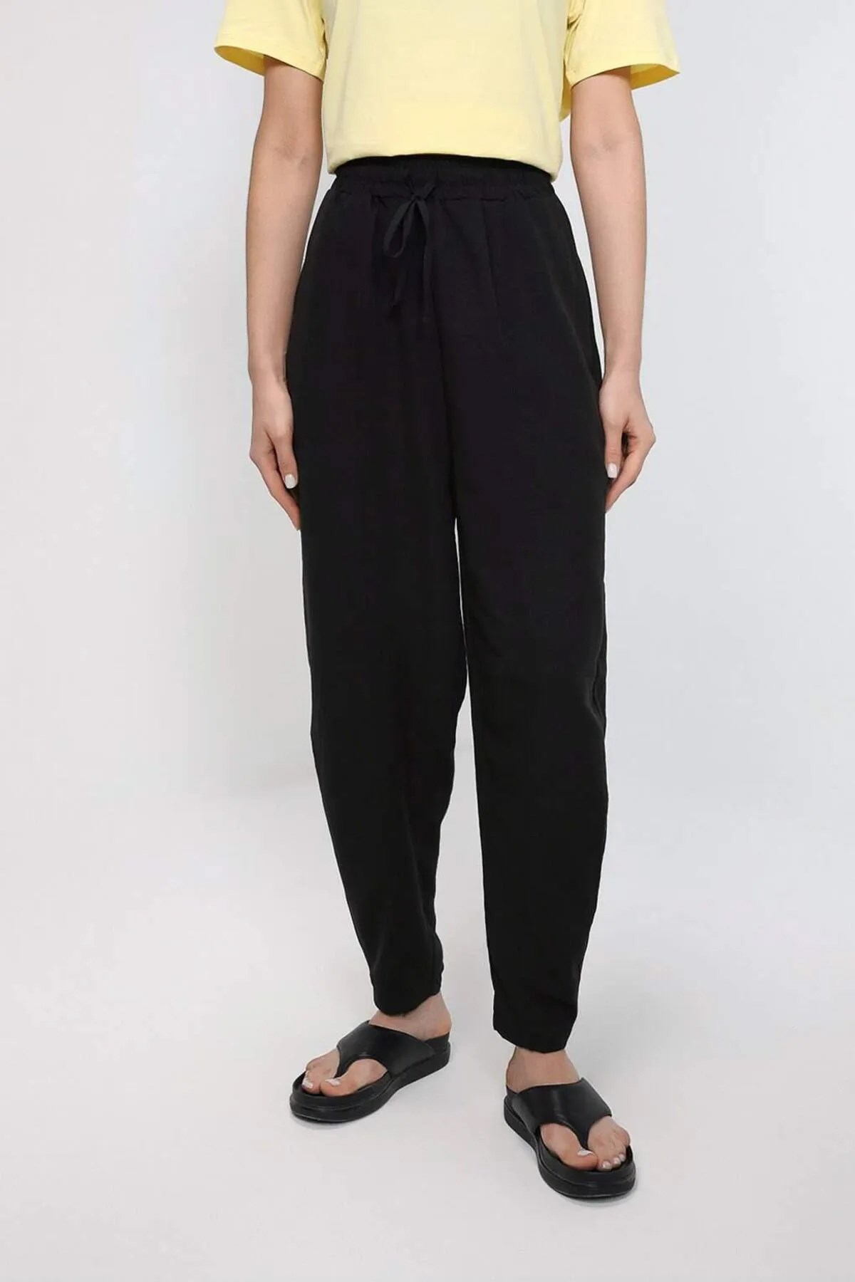 Loft Baggy Fit Kadın Pantolon LF2031734 Siyah