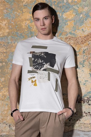 Loft Regular Fit Erkek Tişört LF2031813 Beyaz