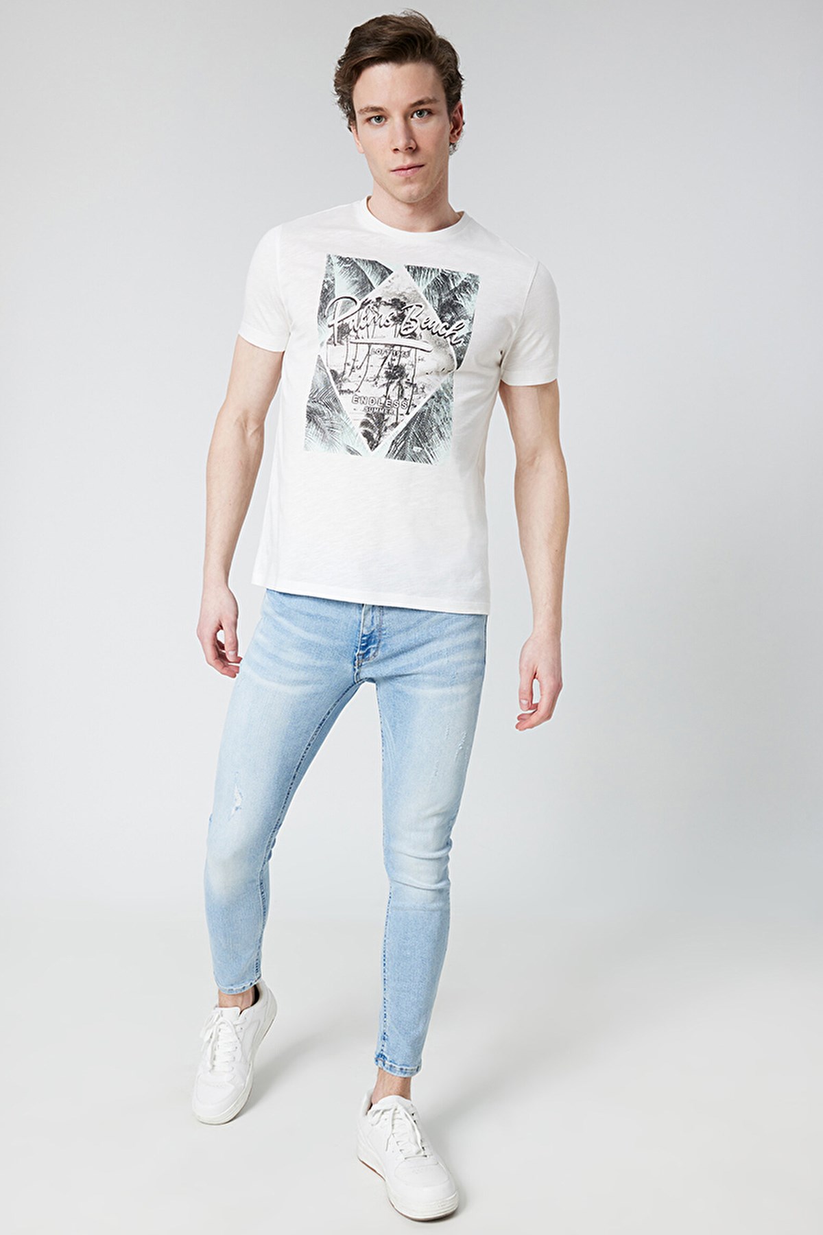 Loft Regular Fit Erkek Tişört LF2031821 Beyaz