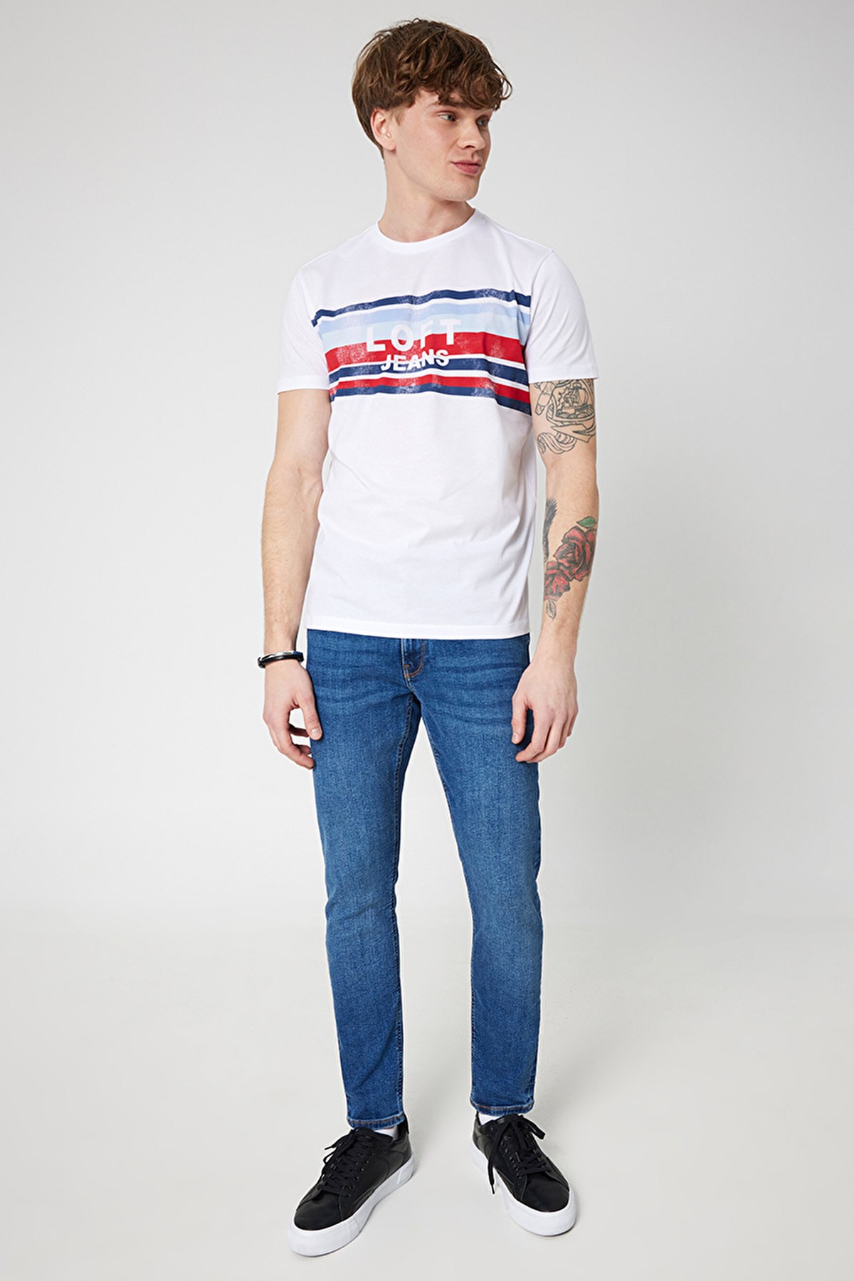 Loft Regular Fit Erkek Tişört LF2031822 Beyaz