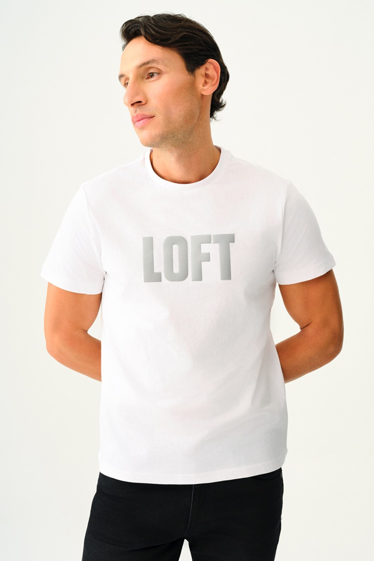 Loft Regular Fit Erkek Tişört LF2031896 Beyaz