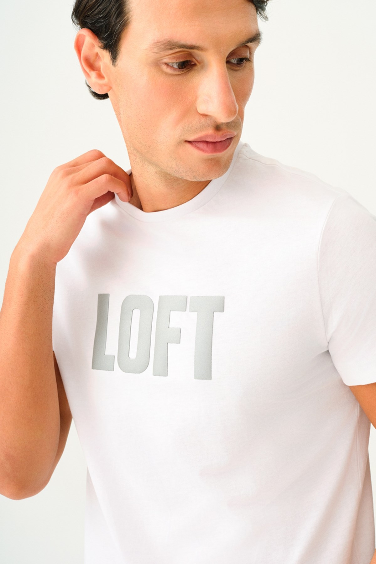 Loft Regular Fit Erkek Tişört LF2031896 Beyaz