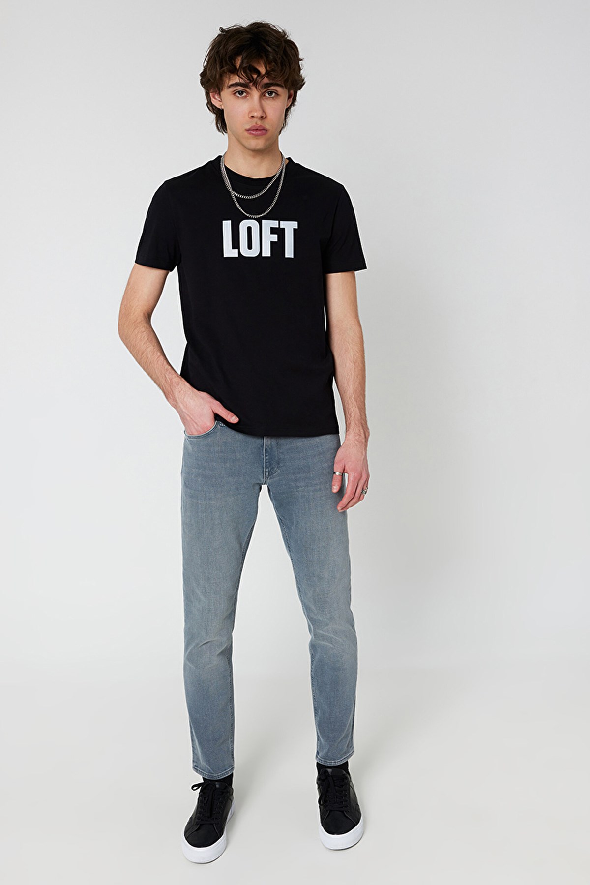 Loft Regular Fit Erkek Tişört LF2031896 Siyah