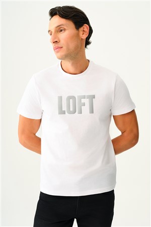 Loft Regular Fit Erkek Tişört LF2031896 Beyaz