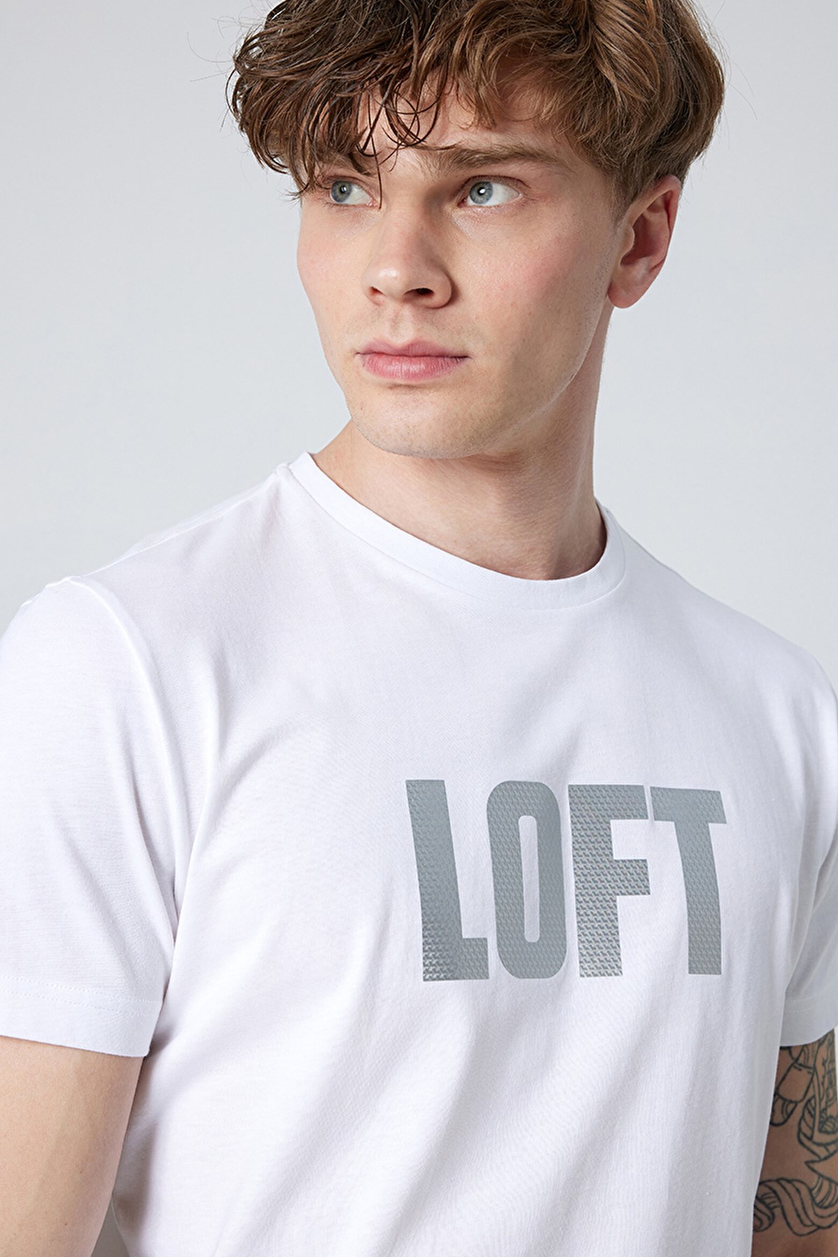 Loft Regular Fit Erkek Tişört LF2031897 Beyaz