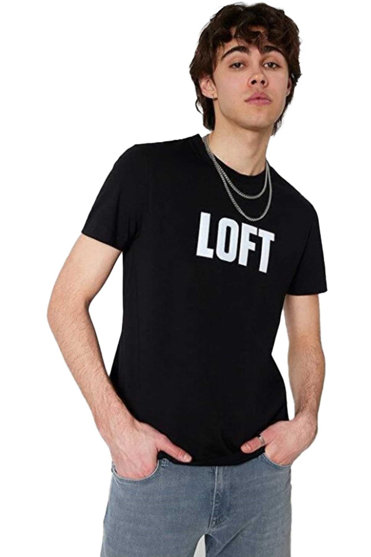 Loft Regular Fit Erkek Tişört LF2031897 Siyah
