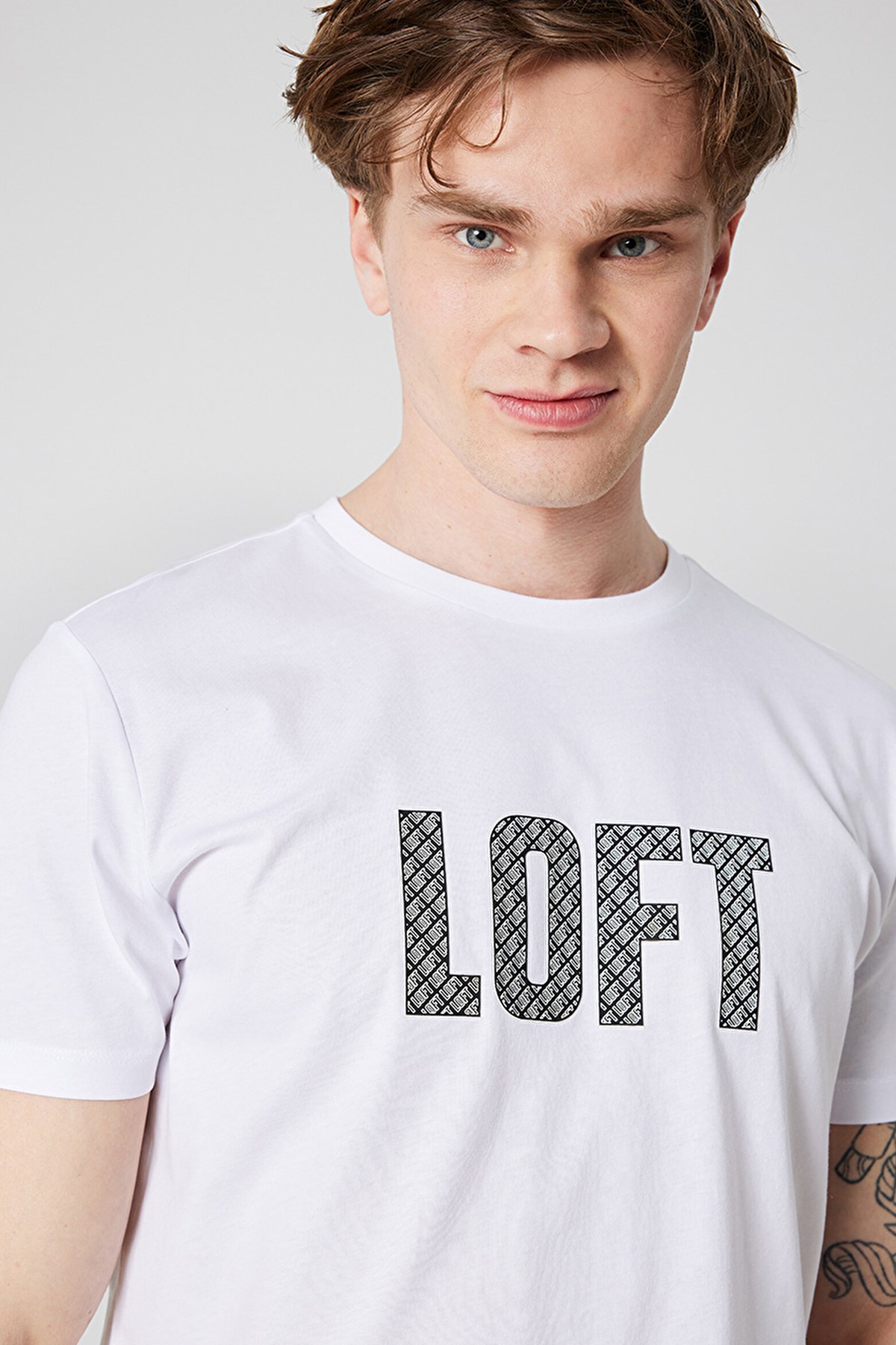 Loft Regular Fit Erkek Tişört LF2031898 Beyaz