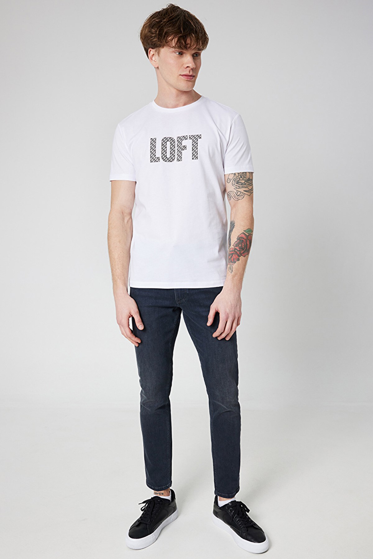 Loft Regular Fit Erkek Tişört LF2031898 Beyaz