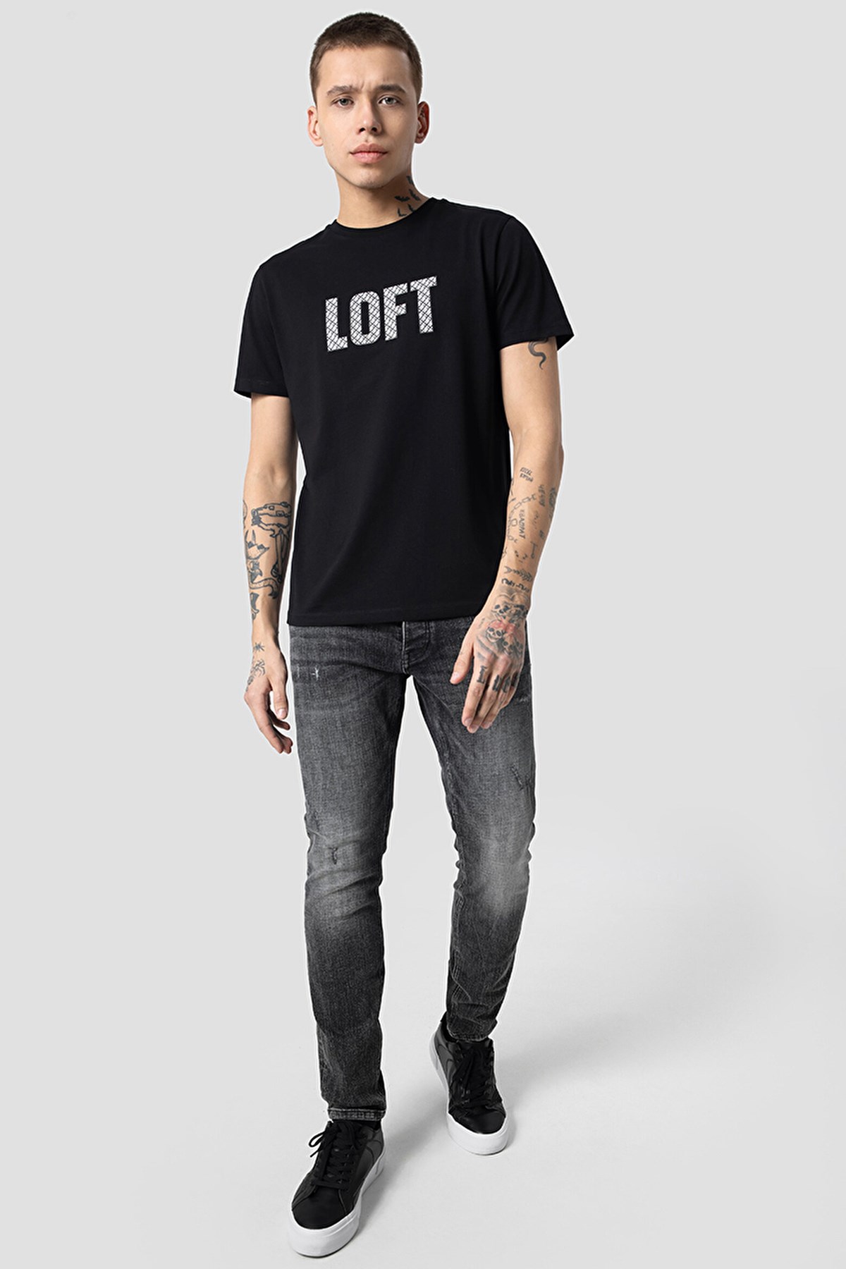 Loft Regular Fit Erkek Tişört LF2031898 Siyah