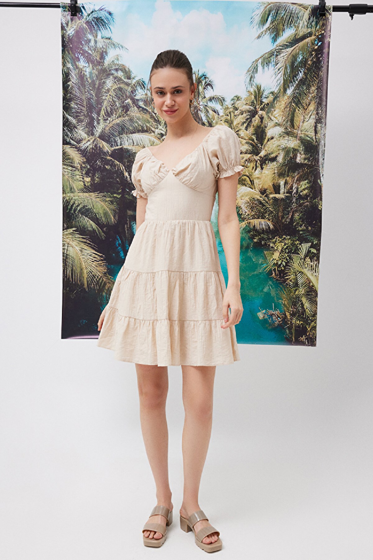 Loft Regular Fit Kadın Elbise LF2031925 Bej