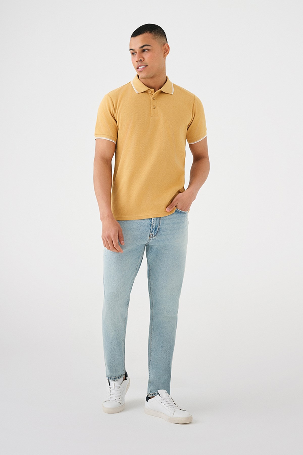 Loft Erkek Polo Yaka Tişört LF2031950 Sarı