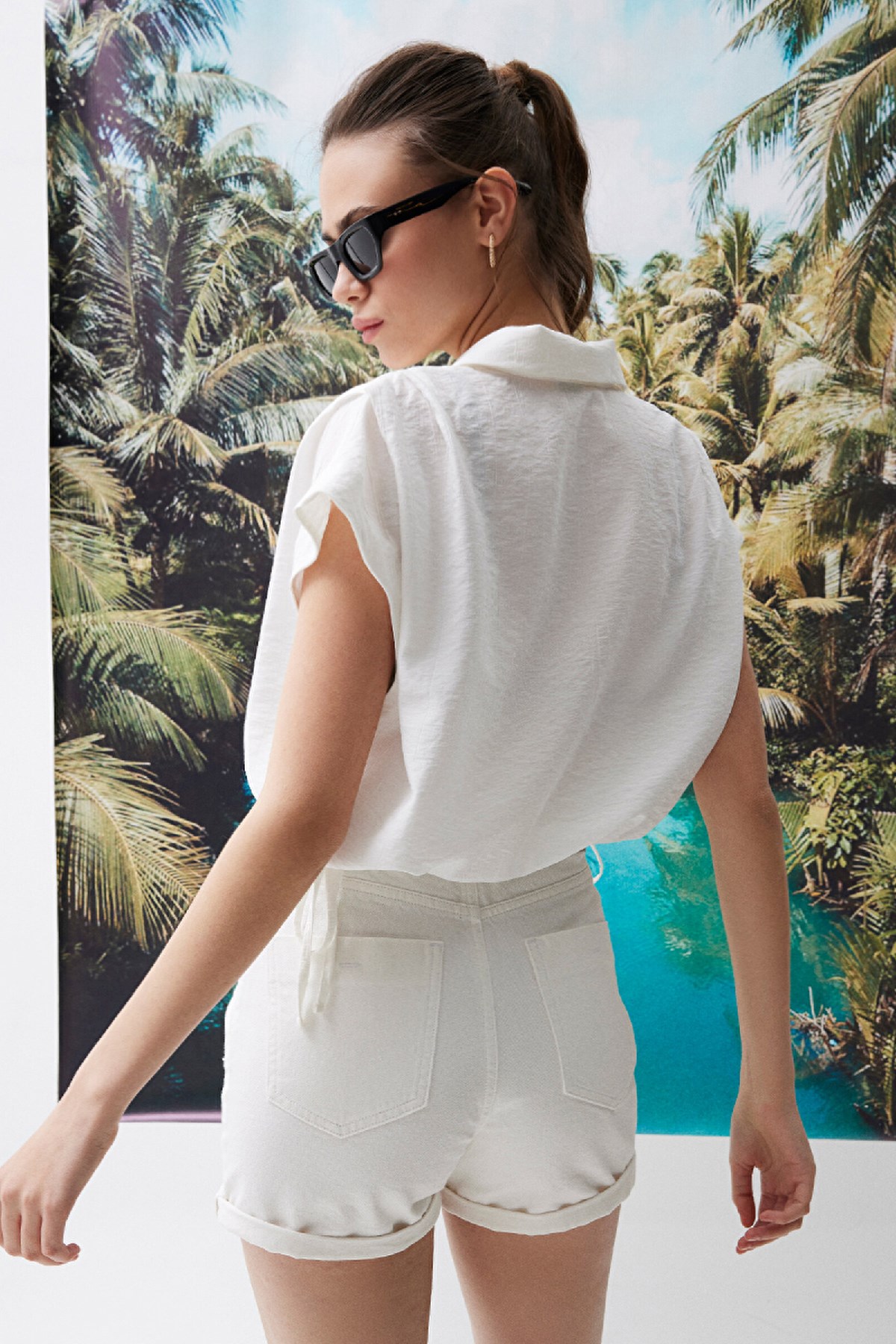 Loft Regular Fit Kadın Gömlek LF2031974 Ekru