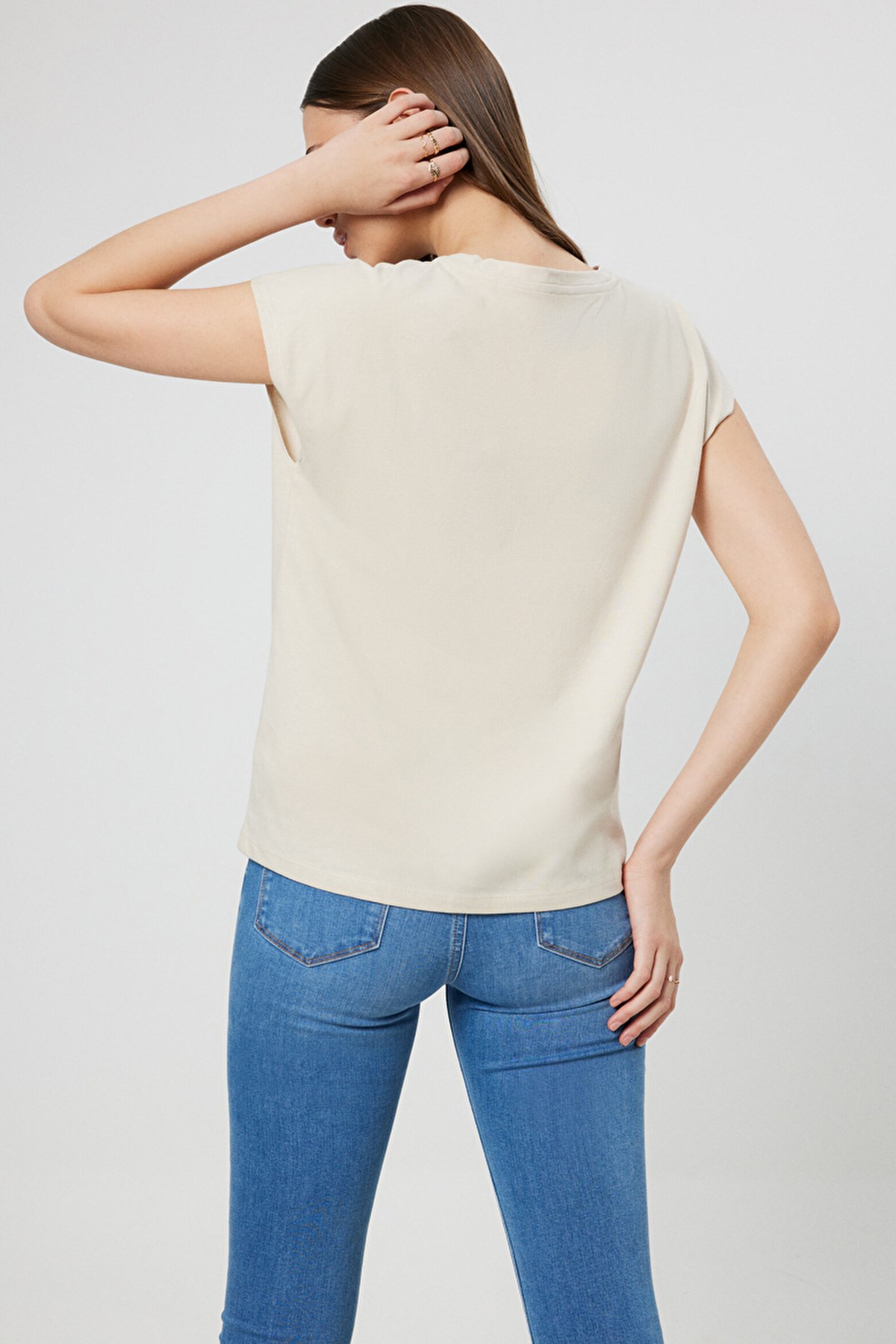 Loft Regular Fit Kadın Tişört LF2031979 Bej