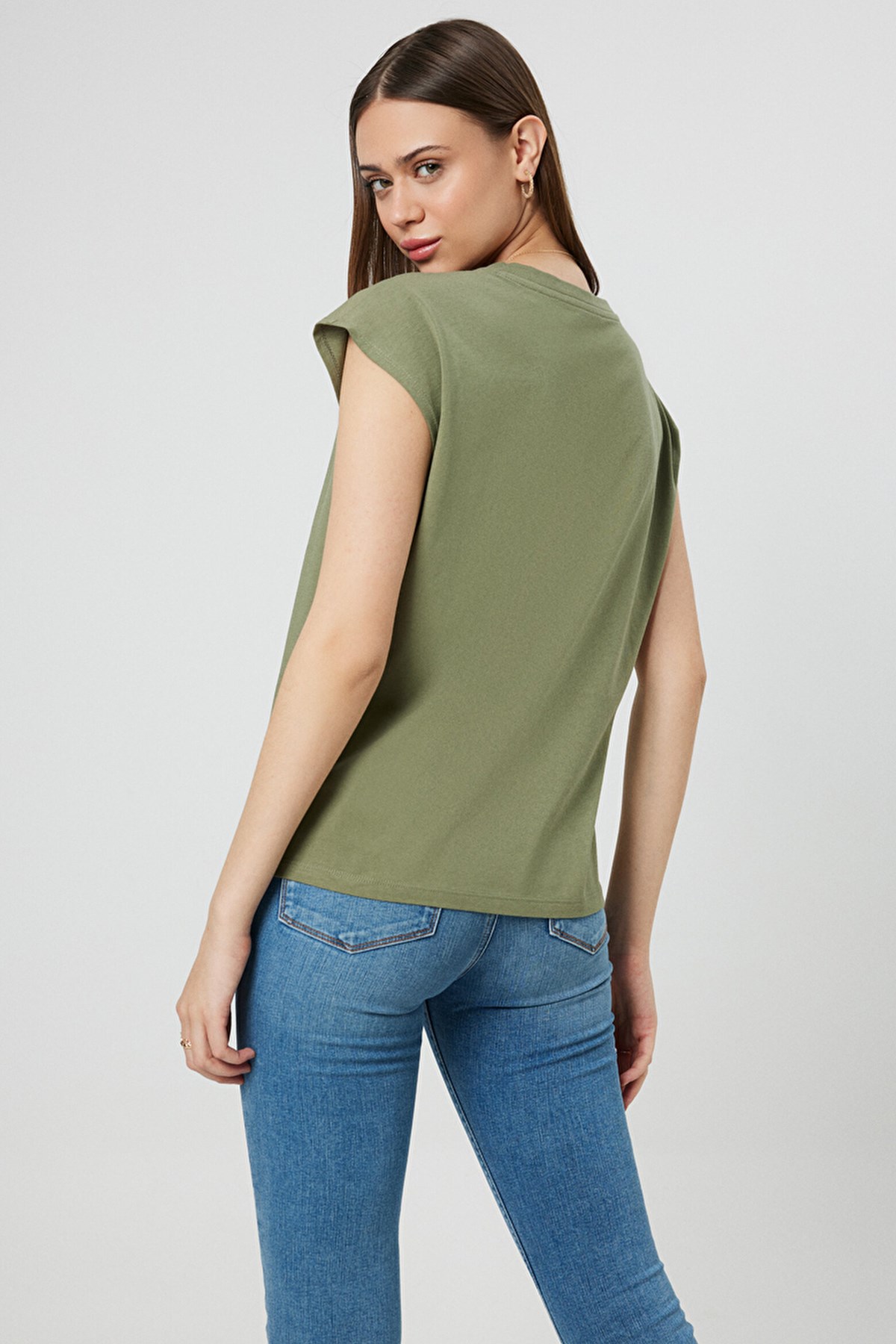 Loft Regular Fit Kadın Tişört LF2031979 Haki