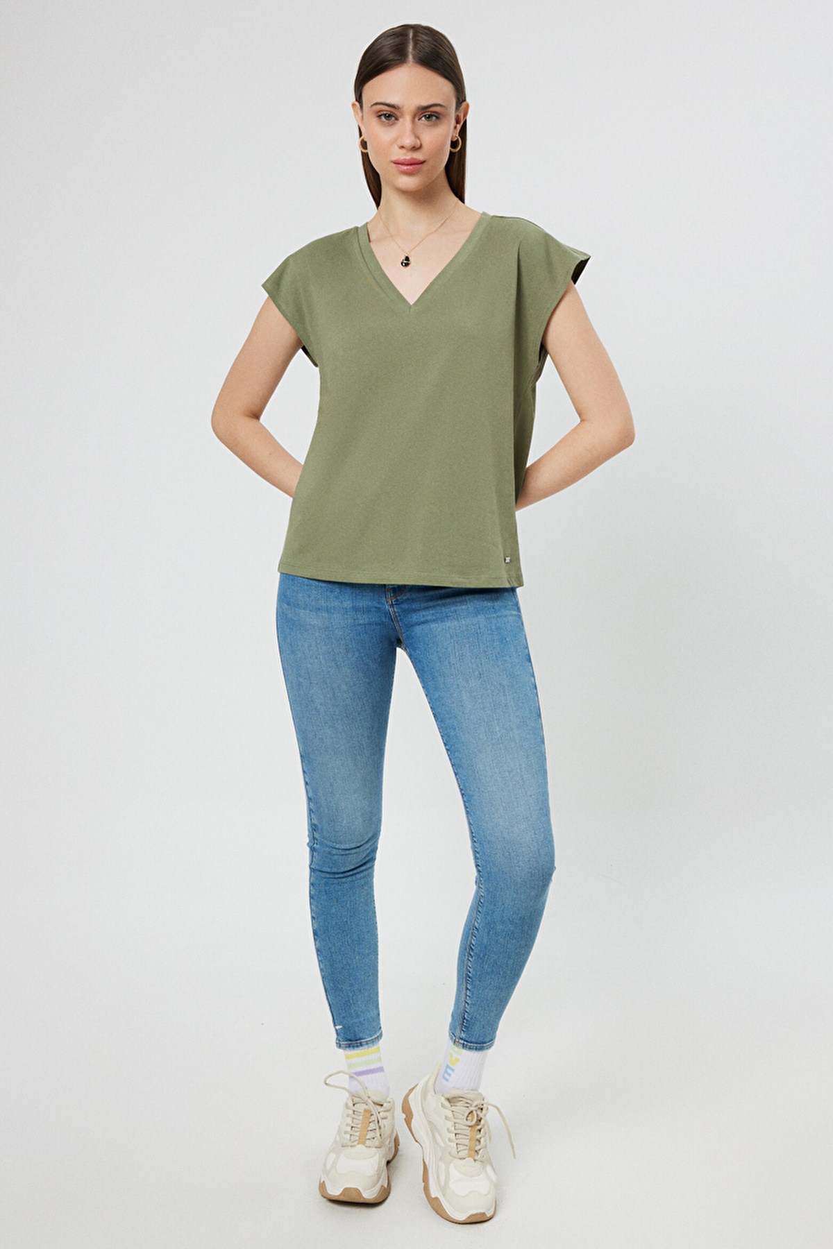 Loft Regular Fit Kadın Tişört LF2031979 Haki