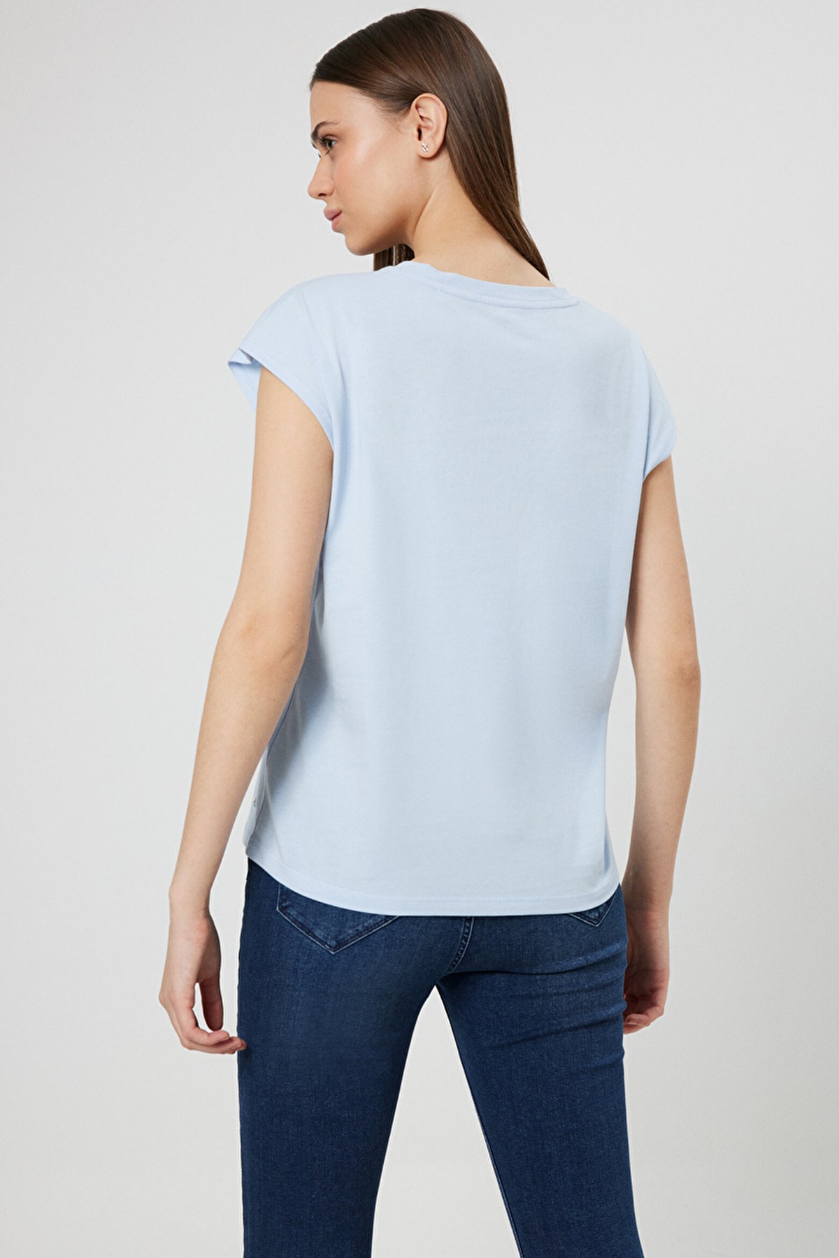 Loft Regular Fit Kadın Tişört LF2031979 Mavi