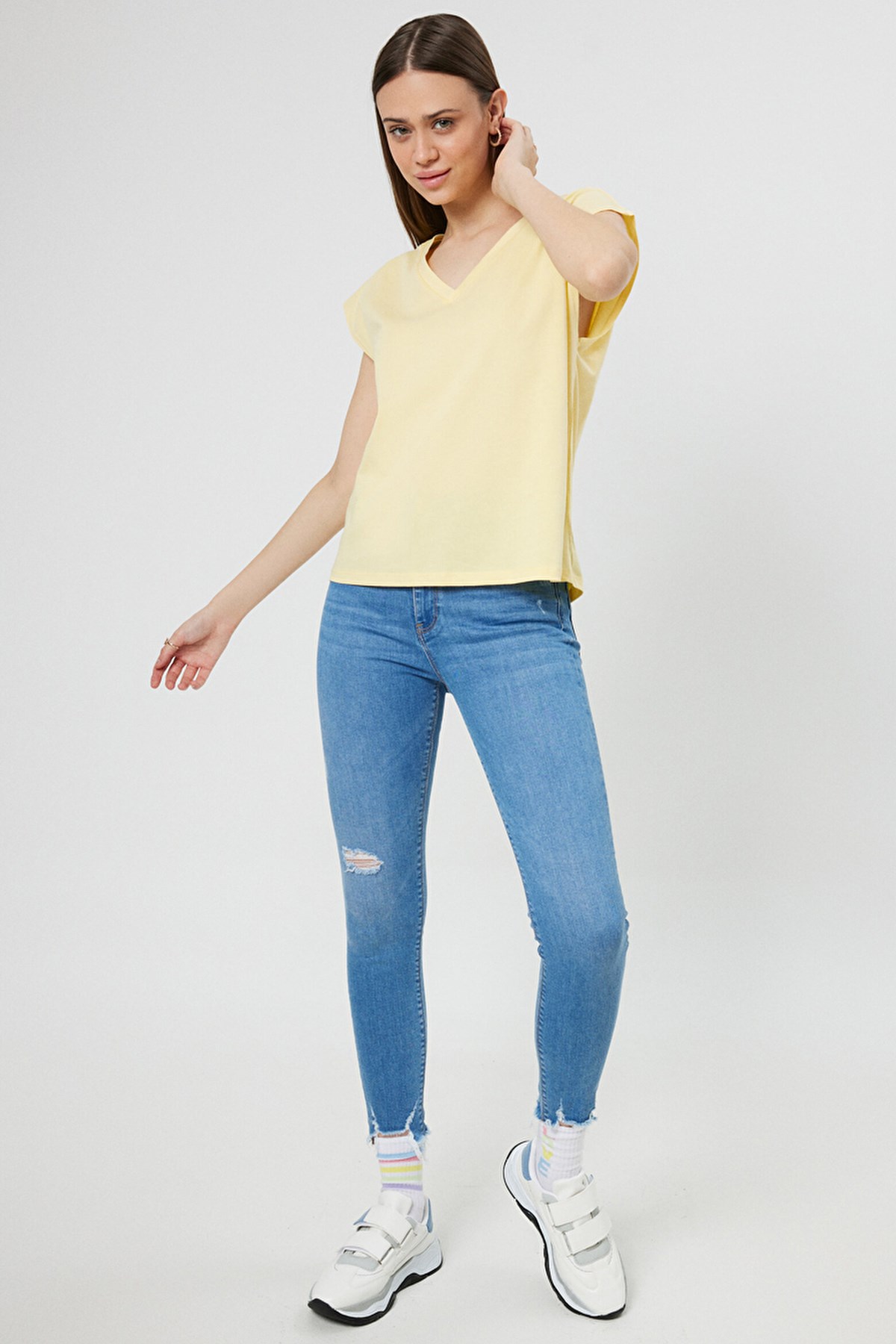 Loft Regular Fit Kadın Tişört LF2031979 Sarı