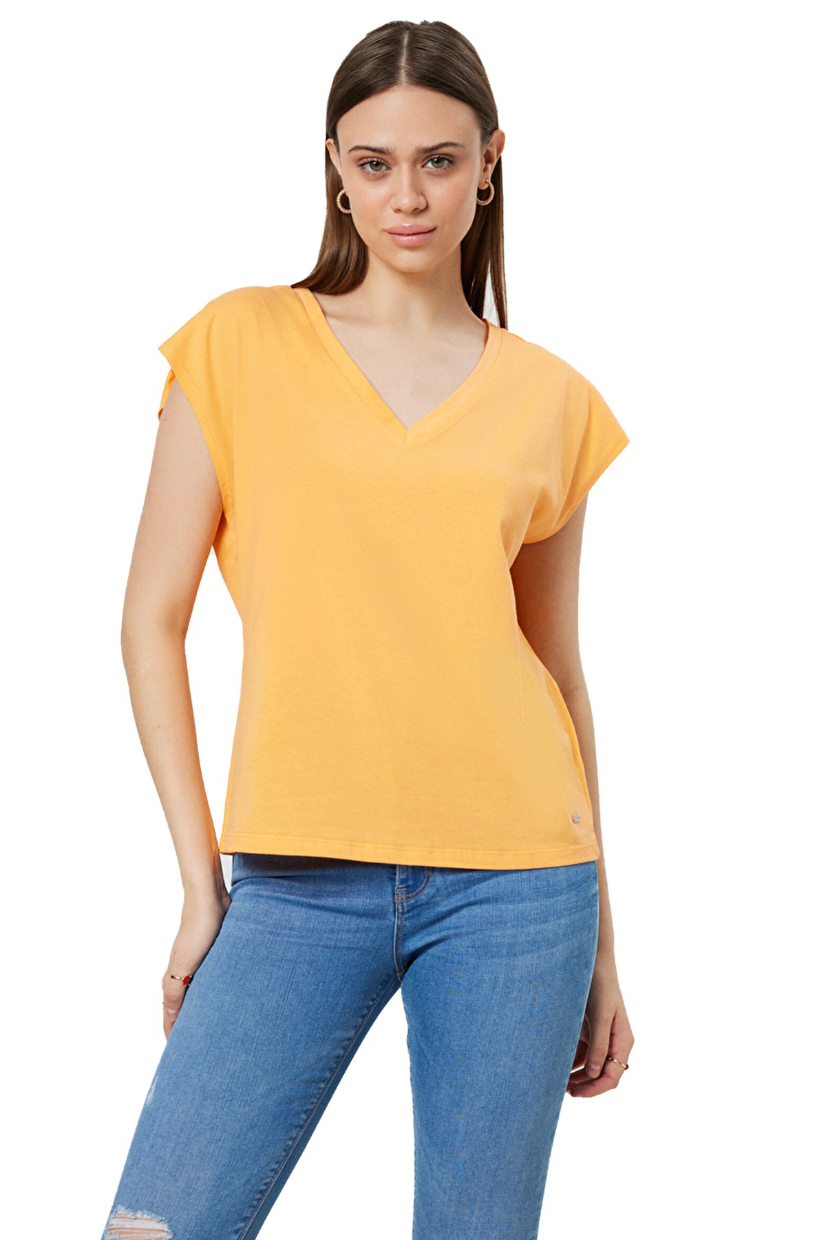 Loft Regular Fit Kadın Tişört LF2031979 Turuncu
