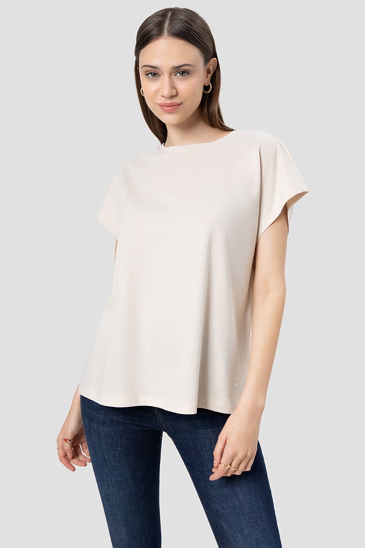 Loft Regular Fit Kadın Tişört LF2031983 Bej