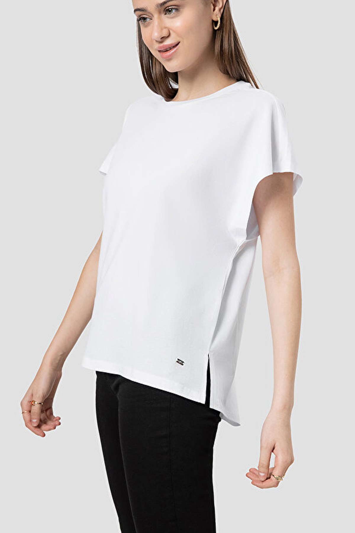 Loft Regular Fit Kadın Tişört LF2031983 Beyaz