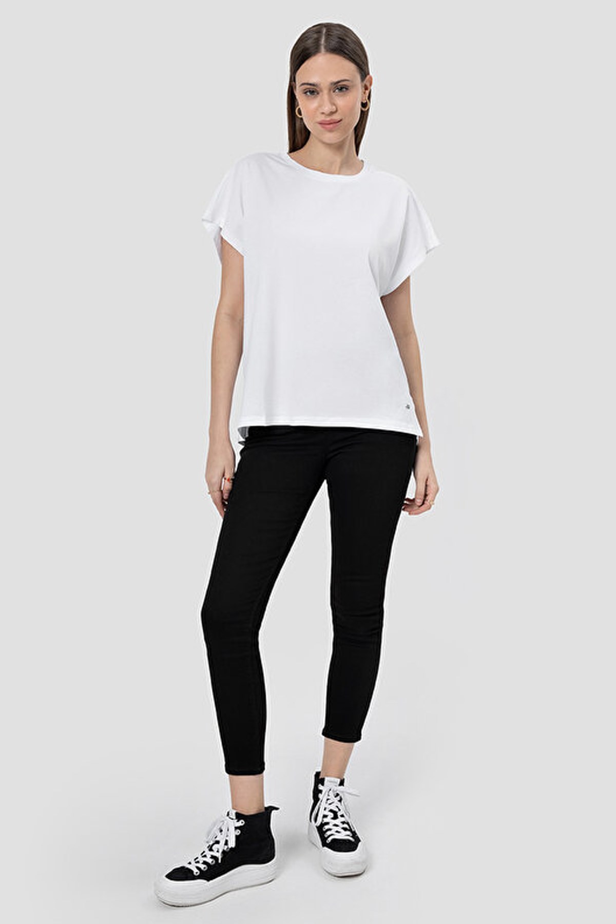 Loft Regular Fit Kadın Tişört LF2031983 Beyaz