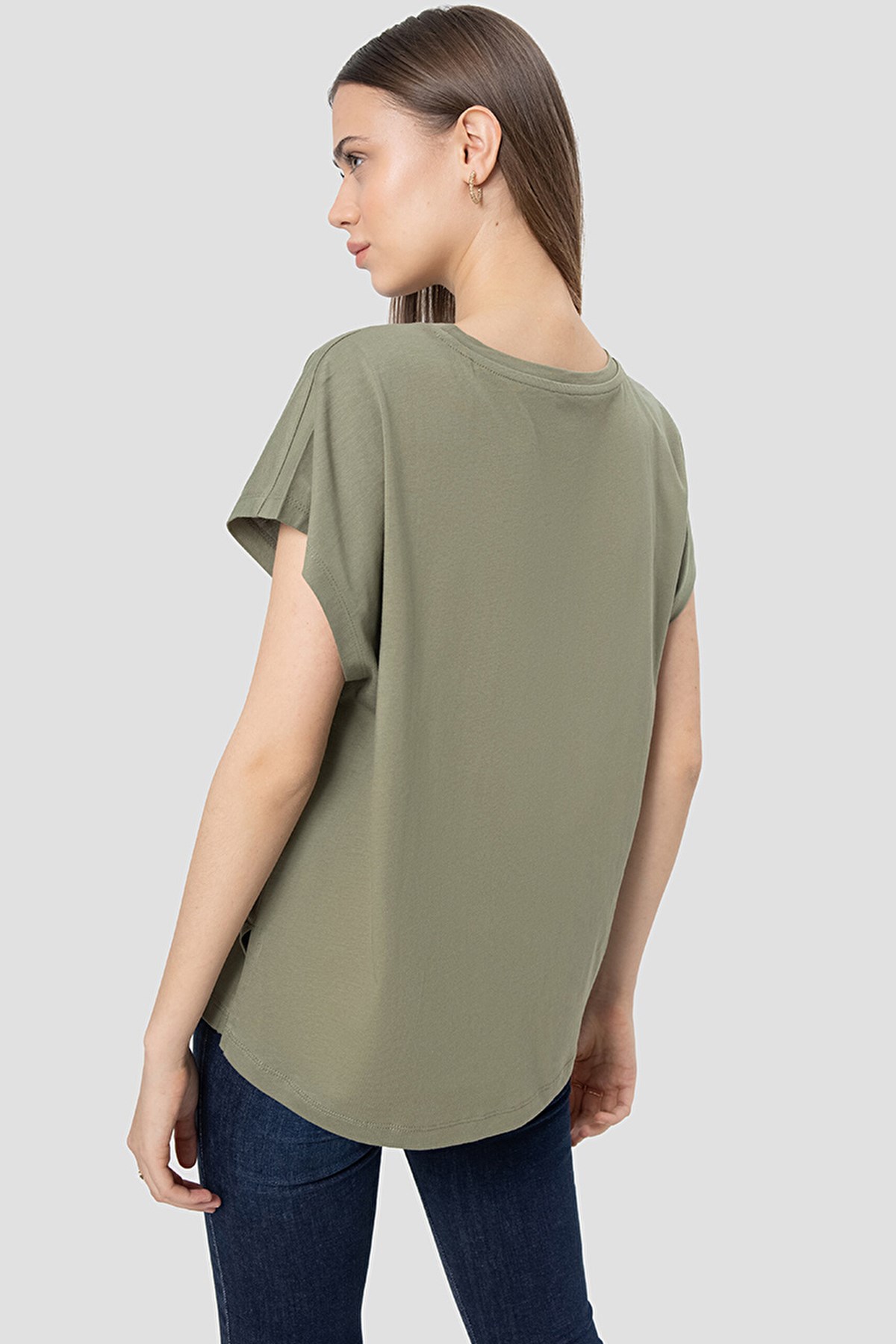Loft Regular Fit Kadın Tişört LF2031983 Haki