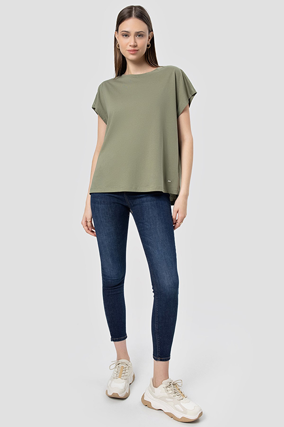 Loft Regular Fit Kadın Tişört LF2031983 Haki