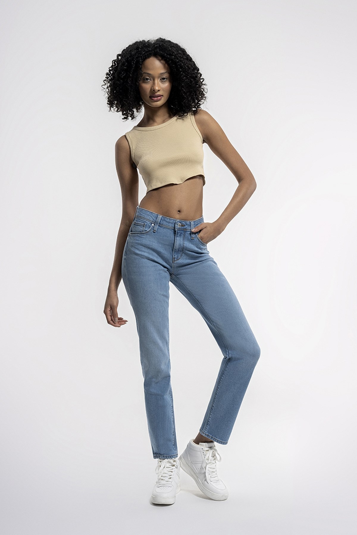 Loft Crop Kadın Atlet LF2031991 Bej