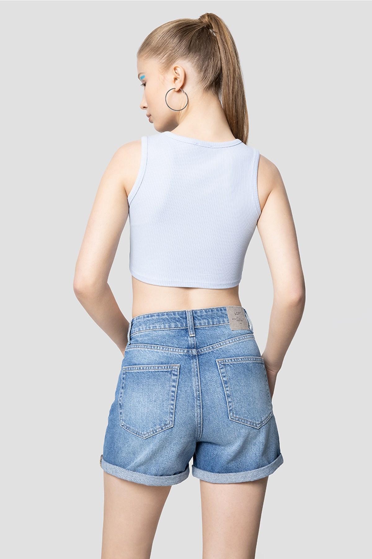 Loft Crop Kadın Atlet LF2031991 Mavi