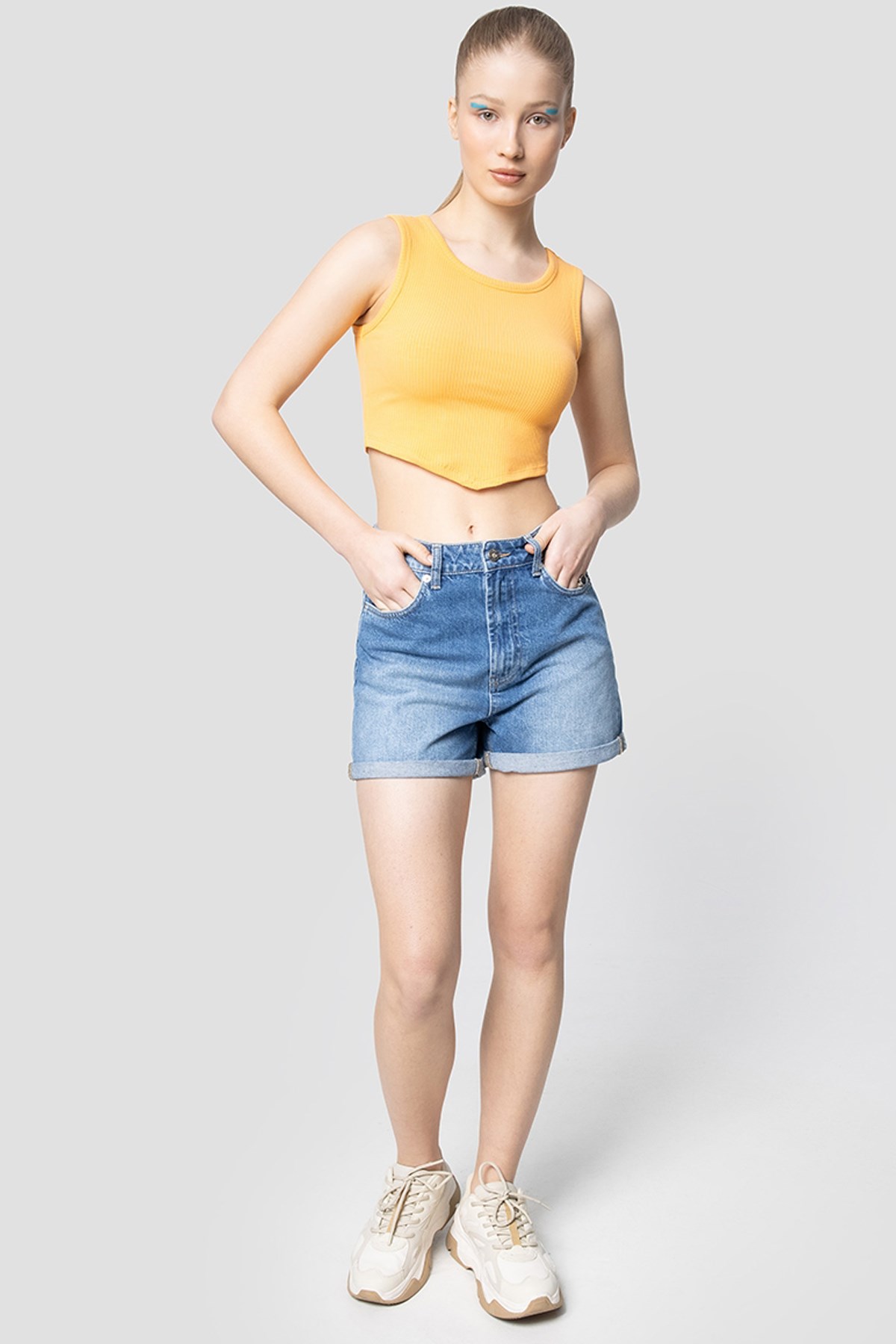 Loft Crop Kadın Atlet LF2031991 Sarı
