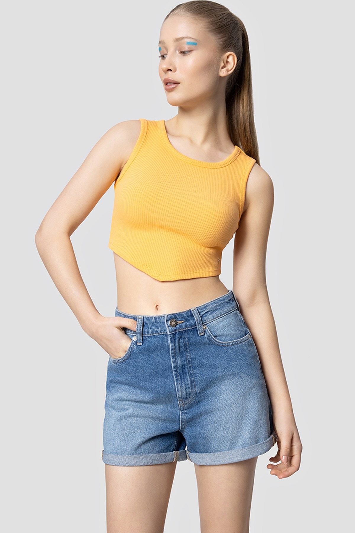 Loft Crop Kadın Atlet LF2031991 Sarı