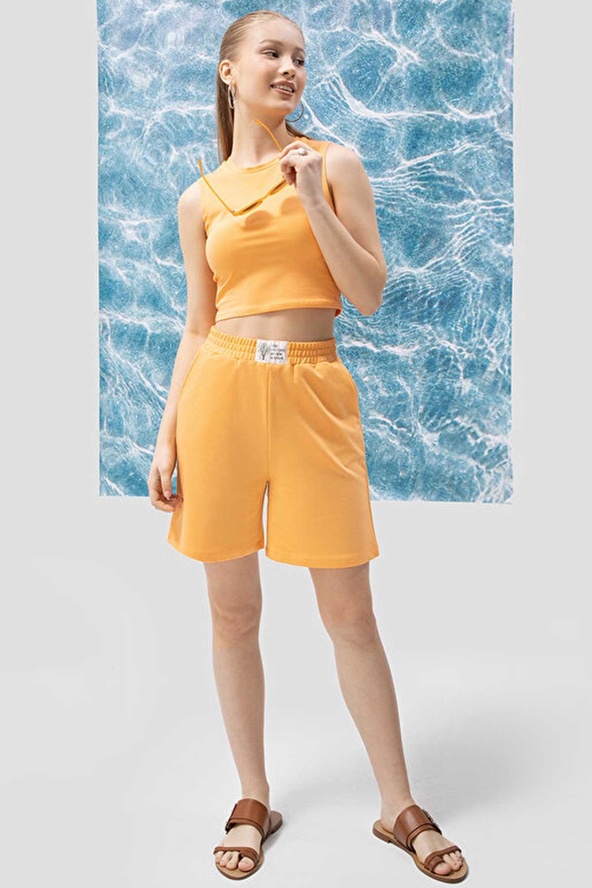 Loft Kadın Şort LF2031997 Turuncu