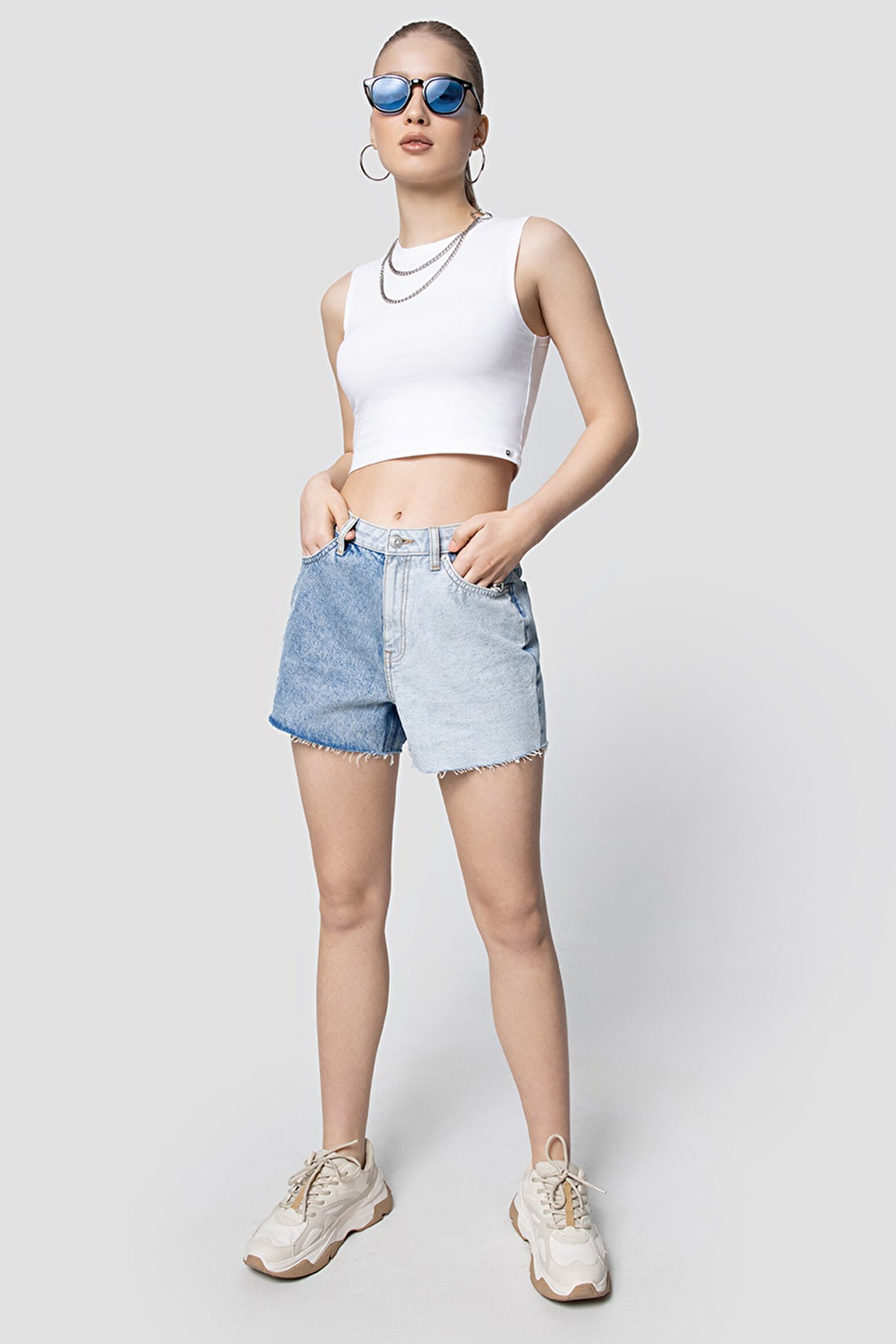 Loft Crop Kadın Atlet LF2032011 Beyaz