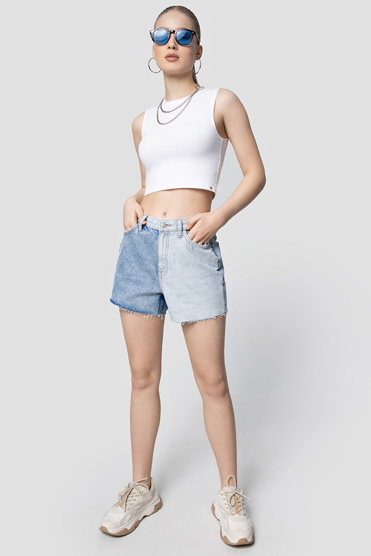Loft Crop Kadın Atlet LF2032011 Ekru