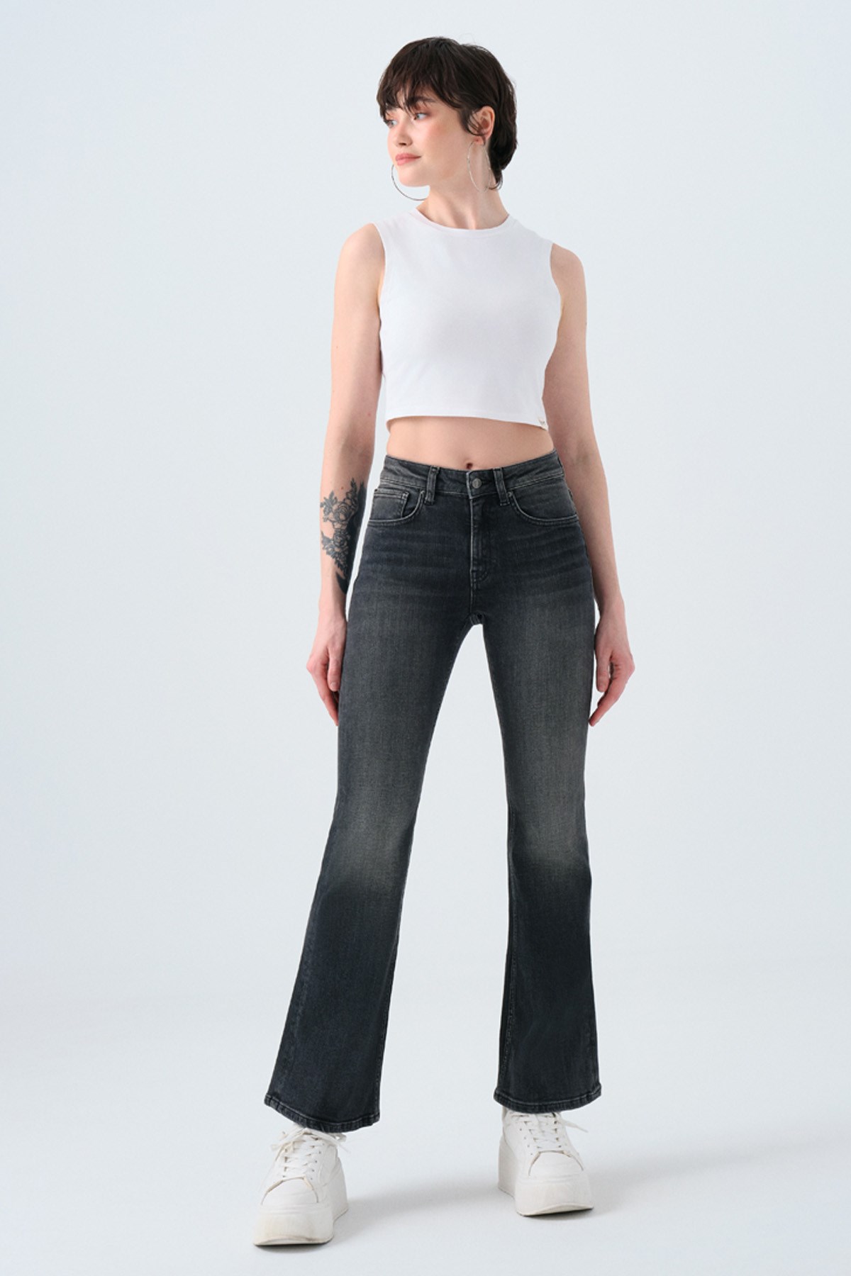 Loft Crop Kadın Atlet LF2032011 Ekru