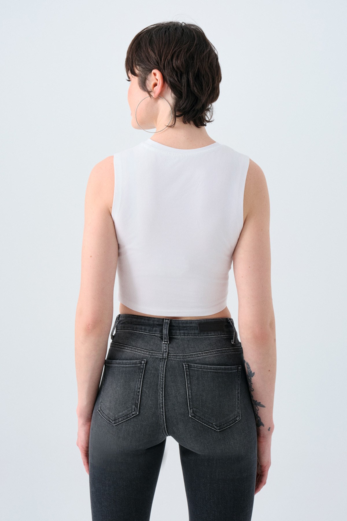 Loft Crop Kadın Atlet LF2032011 Ekru