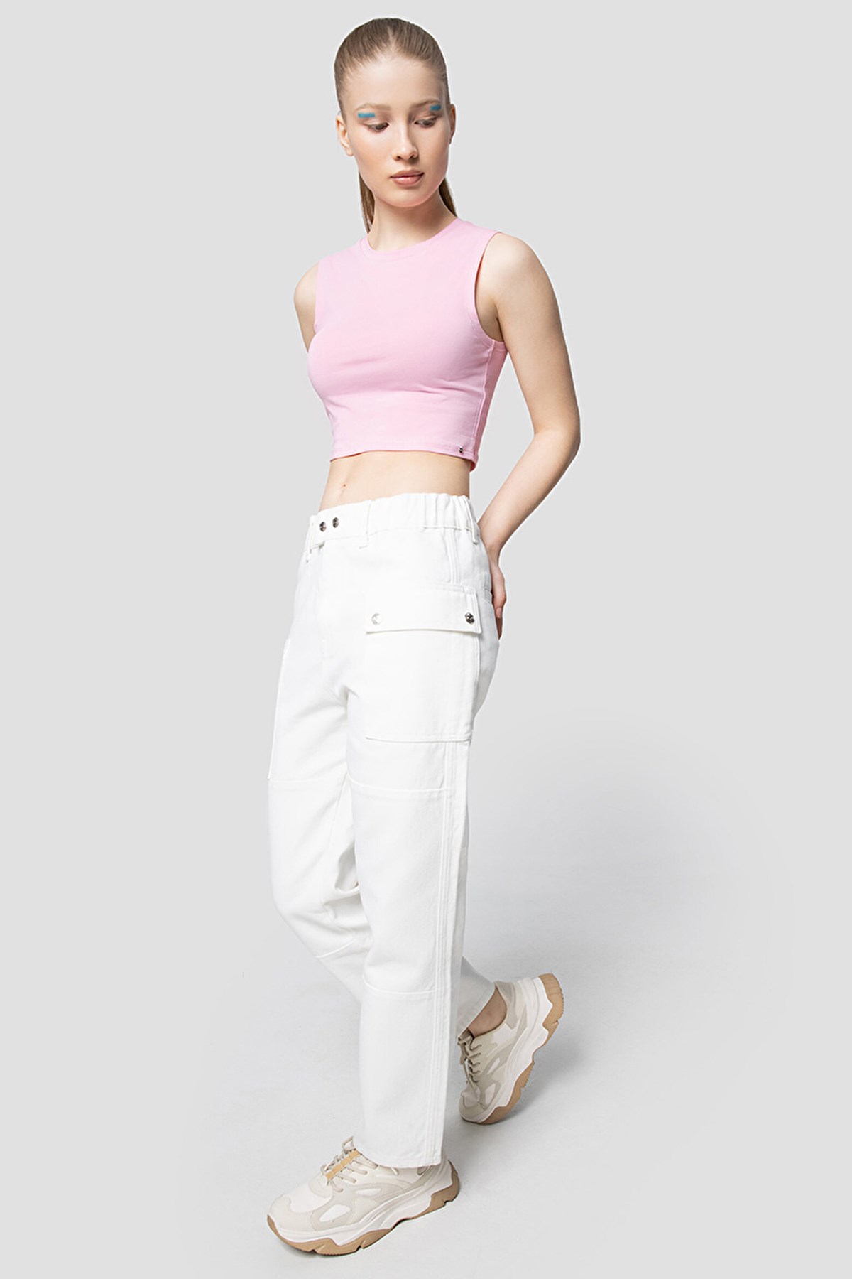 Loft Crop Kadın Atlet LF2032011 Pembe