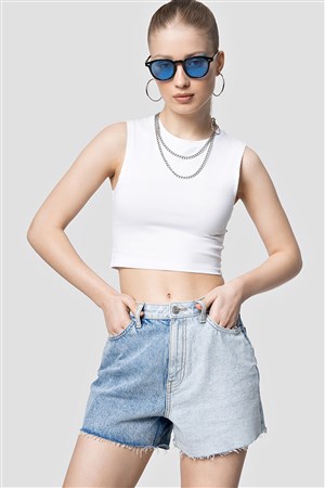 Loft Crop Kadın Atlet LF2032011 Beyaz