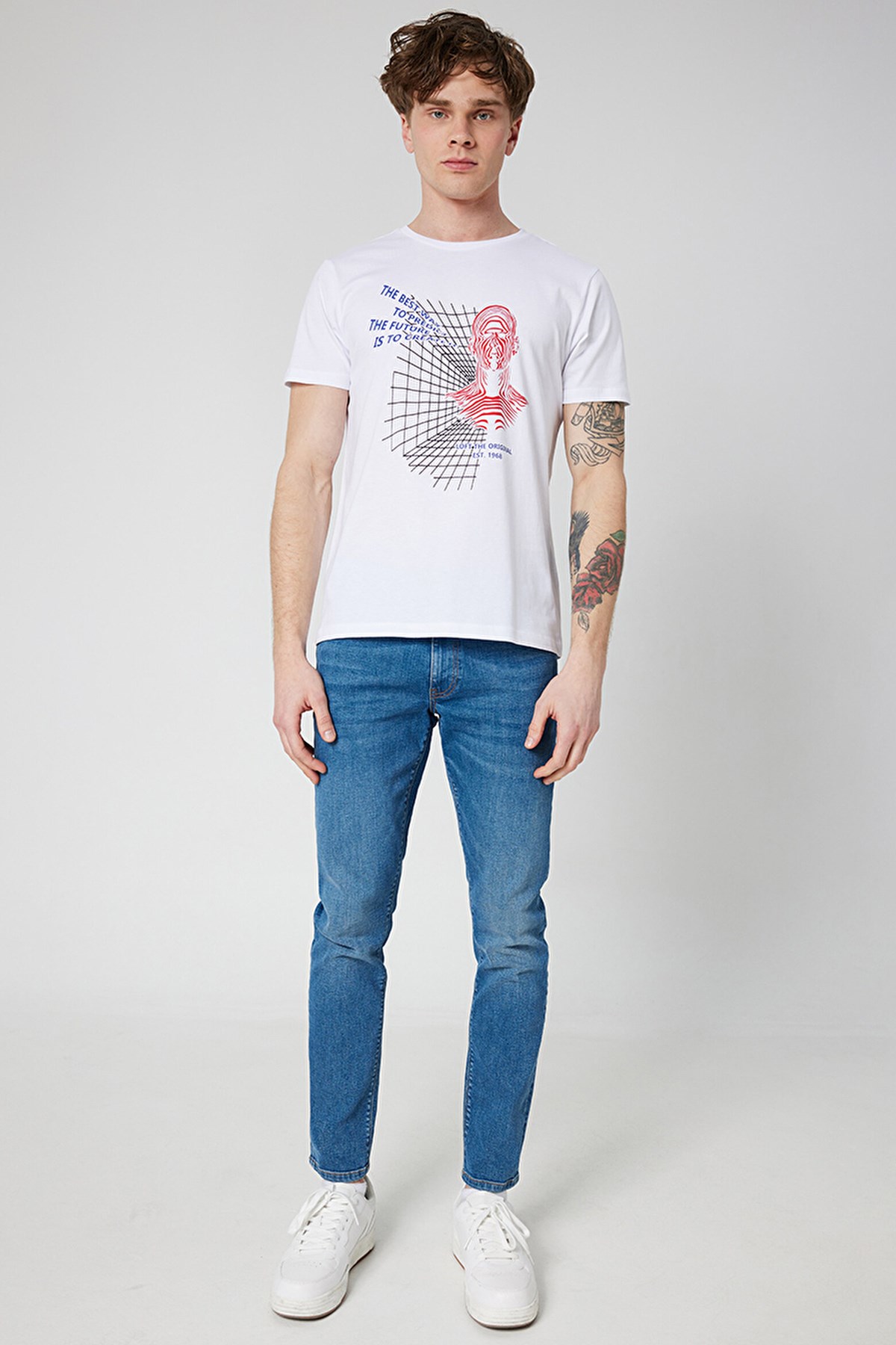 Loft Regular Fit Erkek Tişört LF2032048 Beyaz