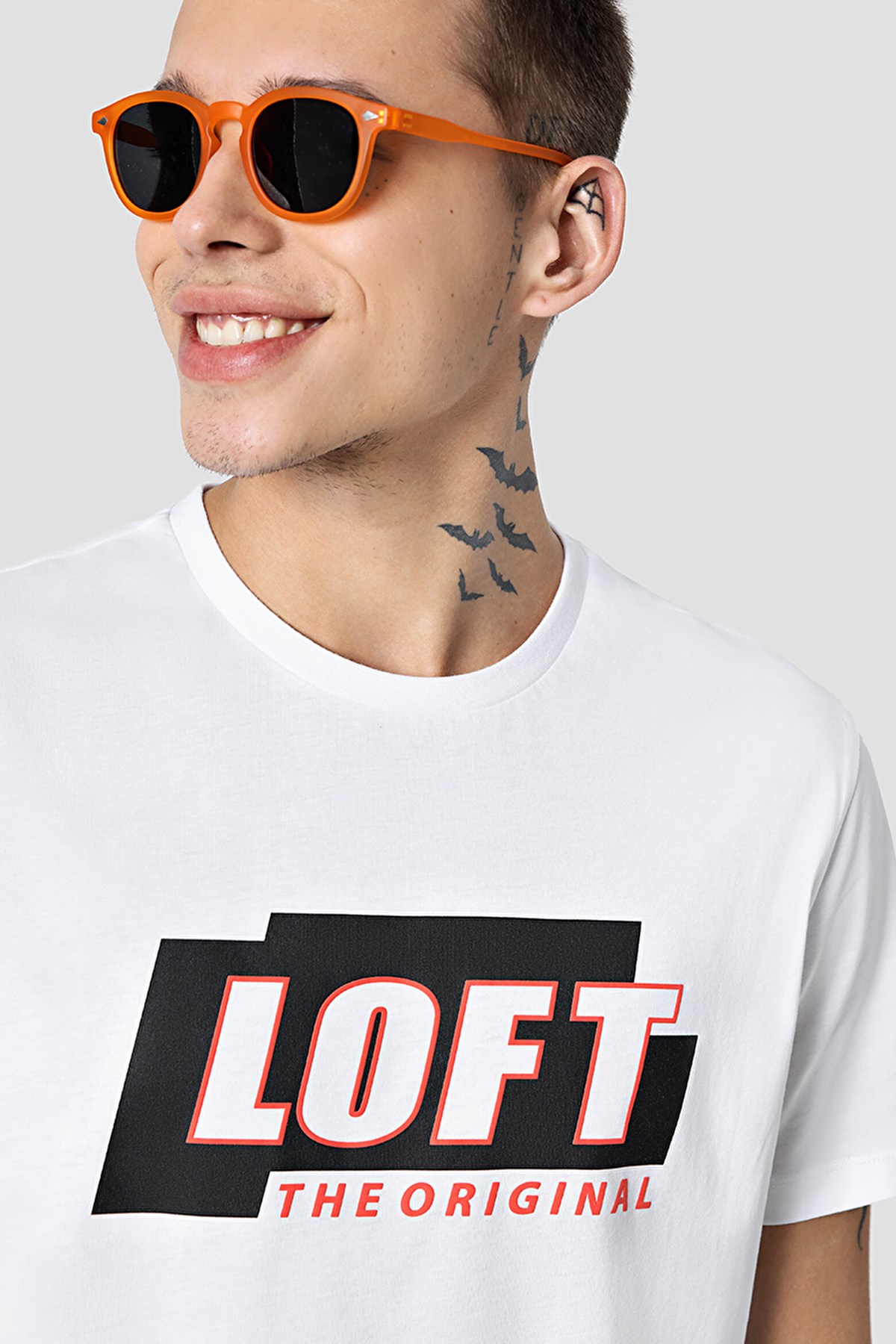 Loft Regular Fit Erkek Tişört LF2032050 Beyaz