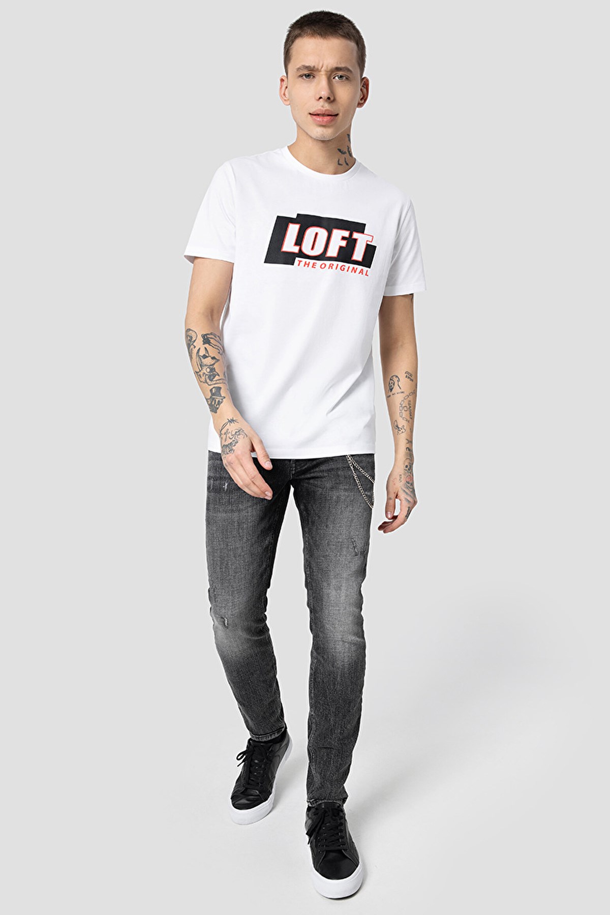 Loft Regular Fit Erkek Tişört LF2032050 Beyaz