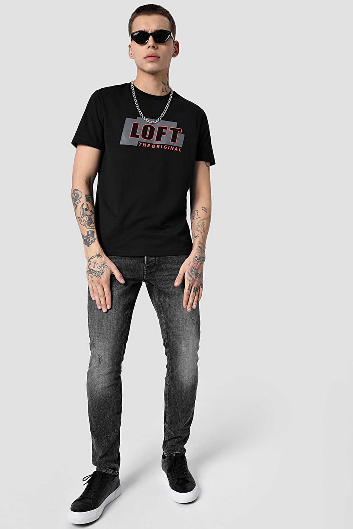 Loft Regular Fit Erkek Tişört LF2032050 Siyah