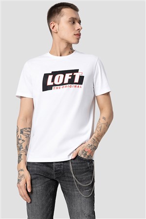 Loft Regular Fit Erkek Tişört LF2032050 Beyaz