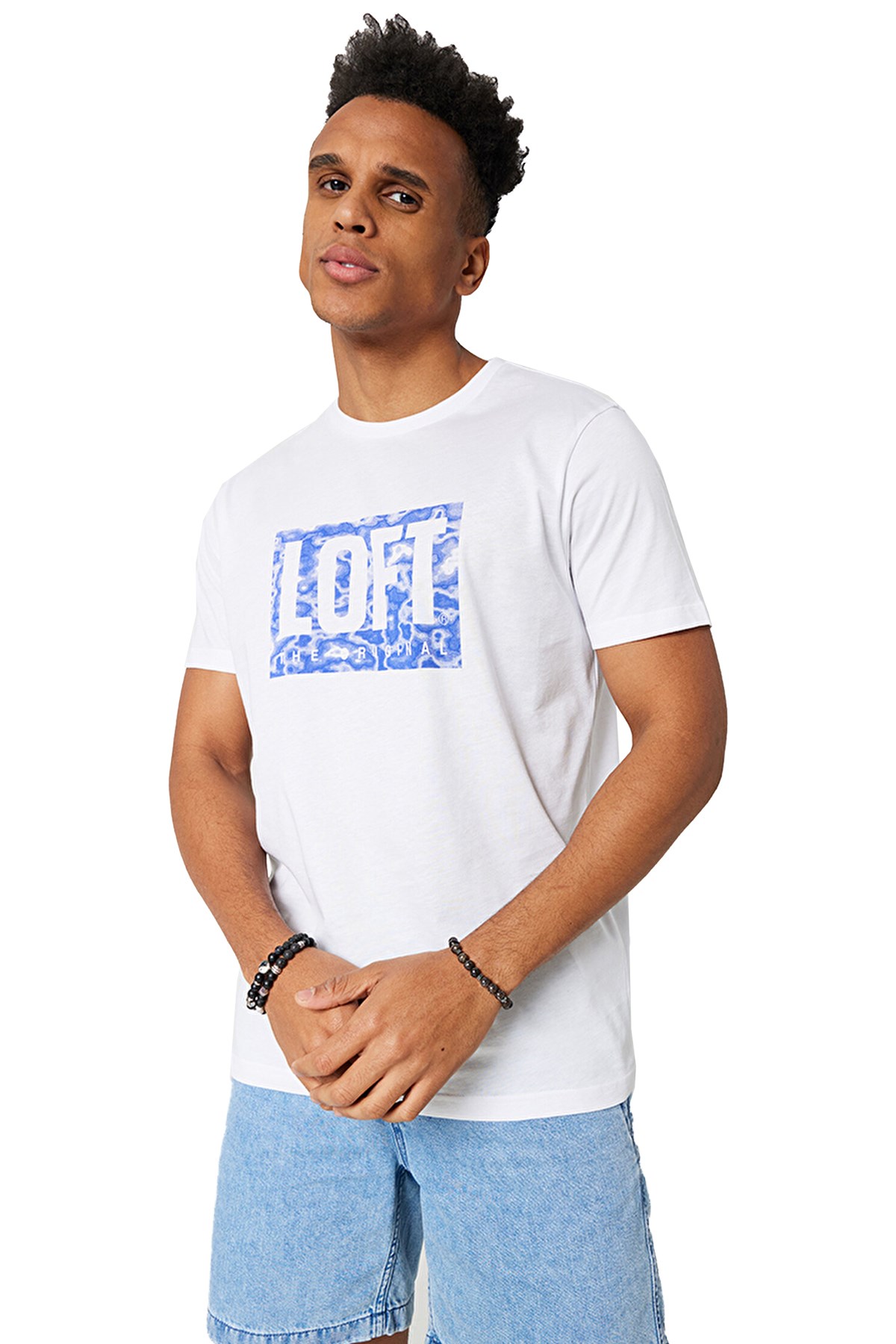 Loft Regular Fit Erkek Tişört LF2032078 Mavi