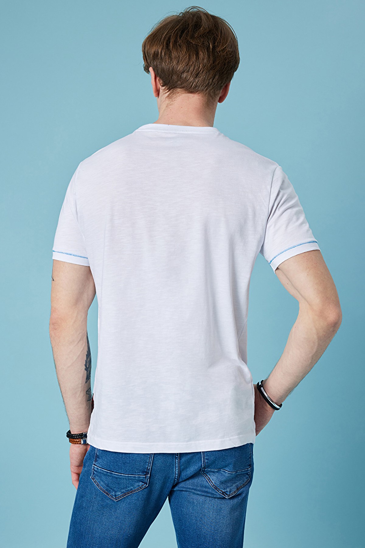 Loft Regular Fit Erkek Tişört LF2032085 Beyaz