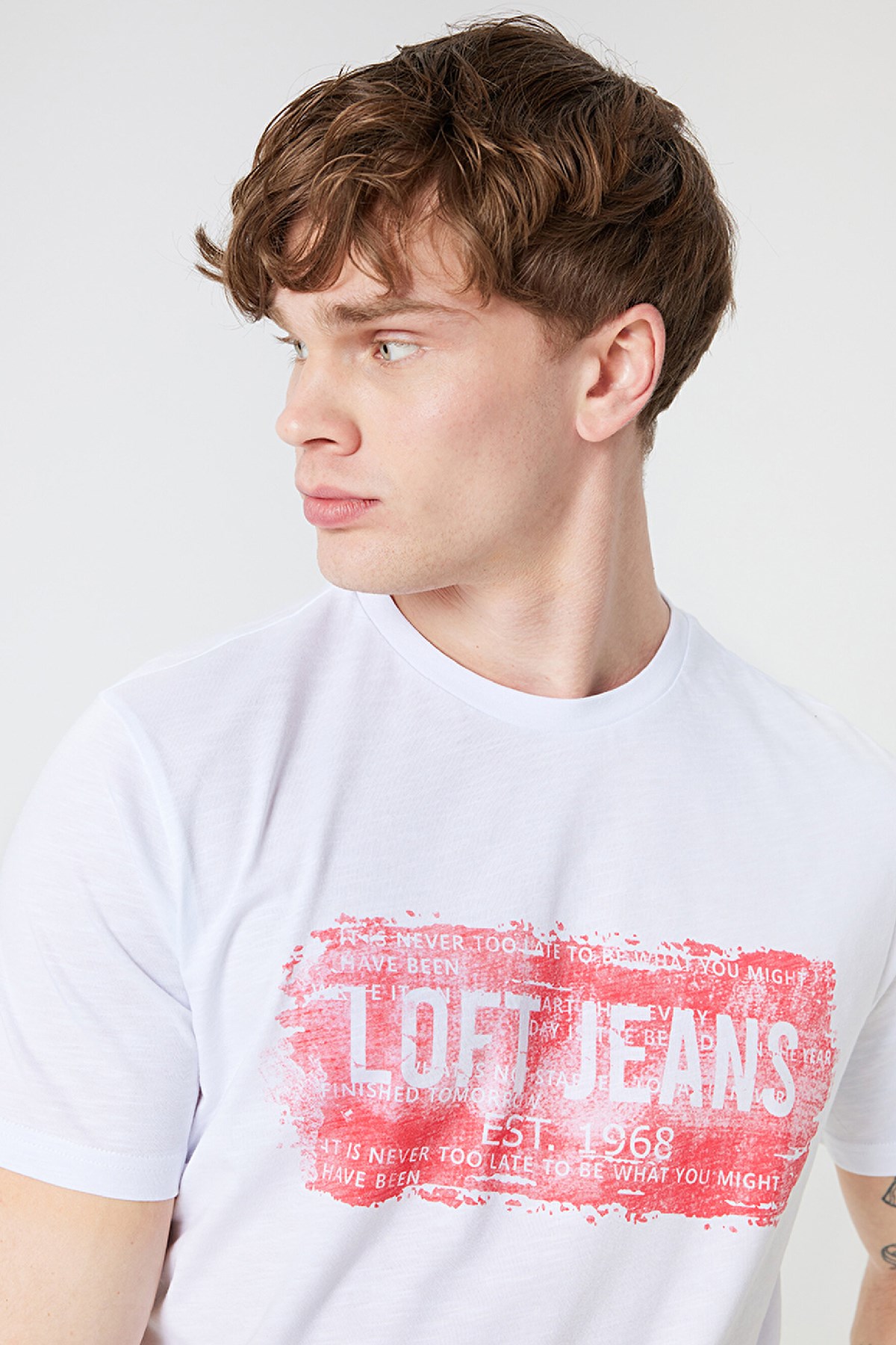 Loft Erkek Tişört LF2032086 Beyaz
