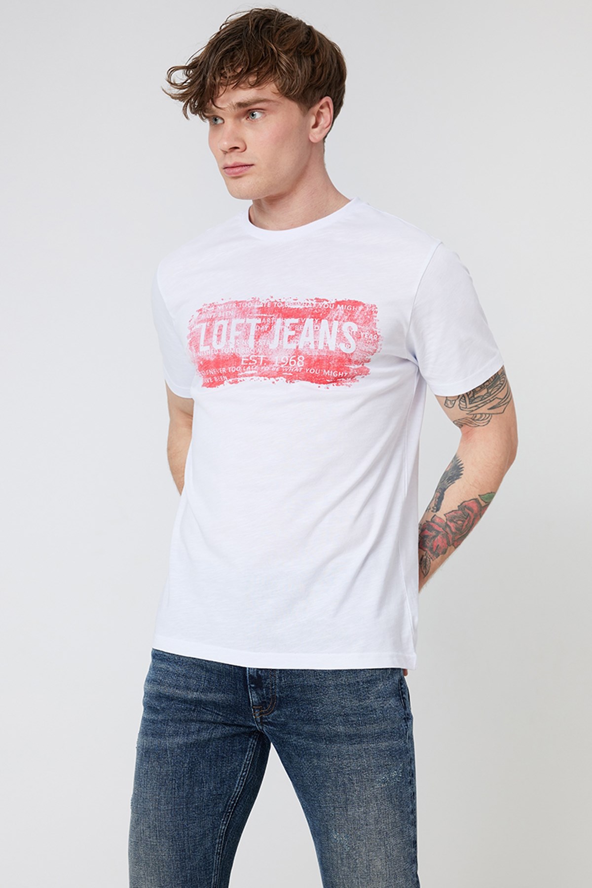 Loft Erkek Tişört LF2032086 Beyaz